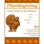 Free Printable Thanksgiving Flyer Invintation Template | Holiday's   Free Printable Flyers