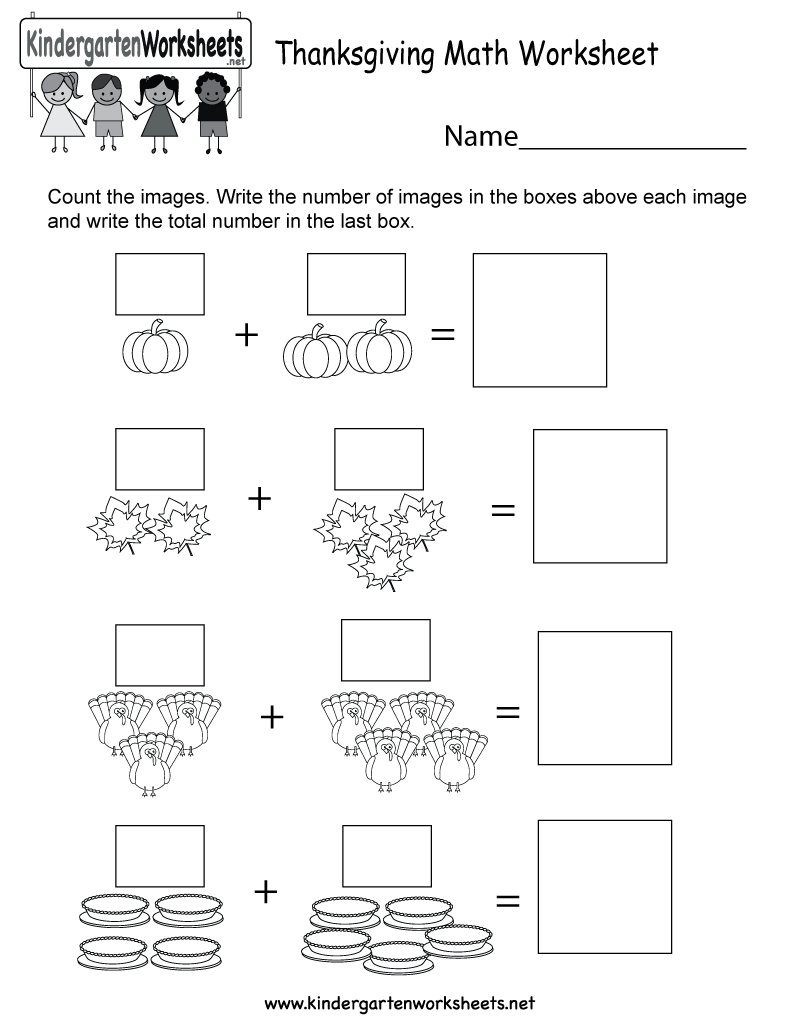 Free Printable Thanksgiving Math Worksheet For Kindergarten - Math Worksheets Thanksgiving Free Printable