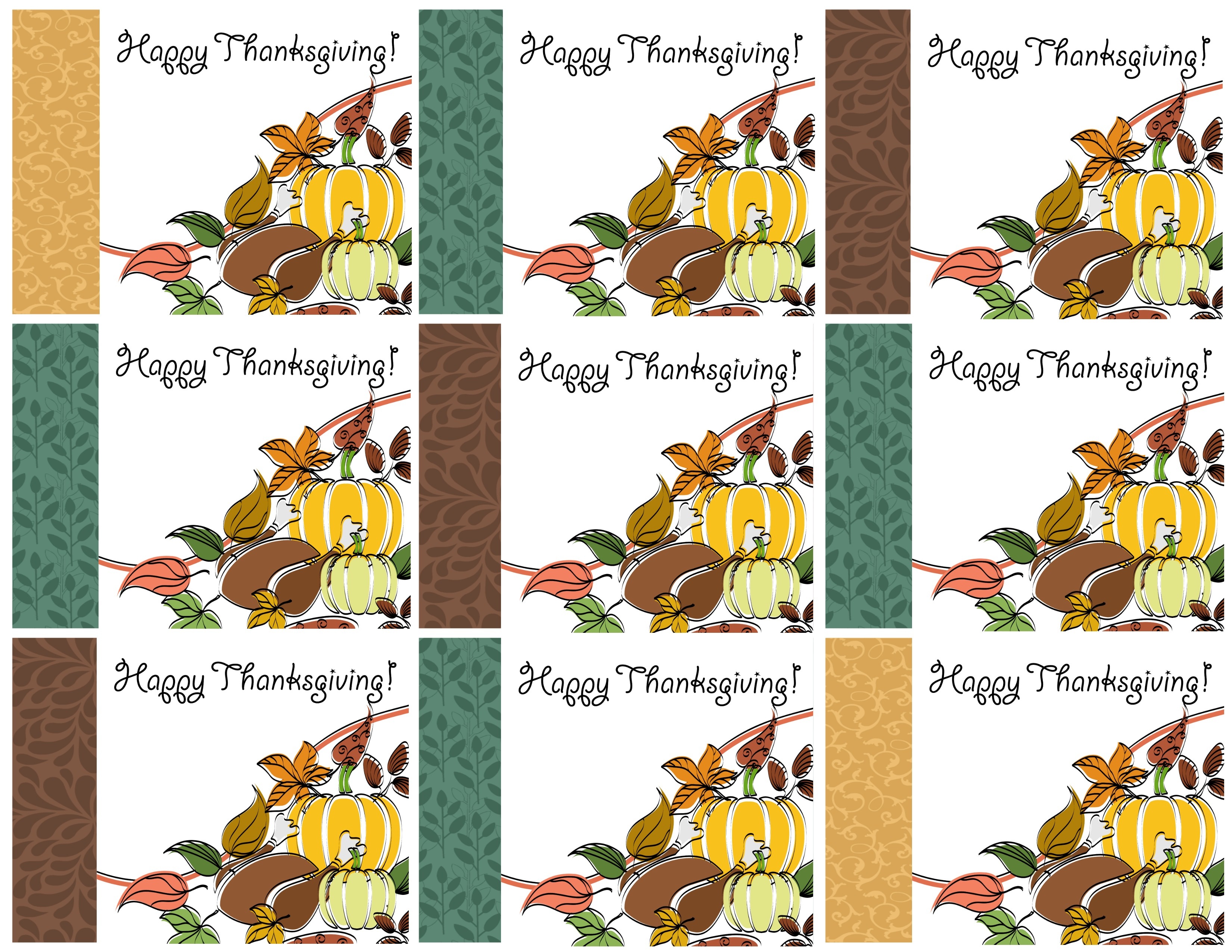 Free Printable Thanksgiving Place Cards -- Also Great For Cupcake - Free Printable Halloween Place Cards