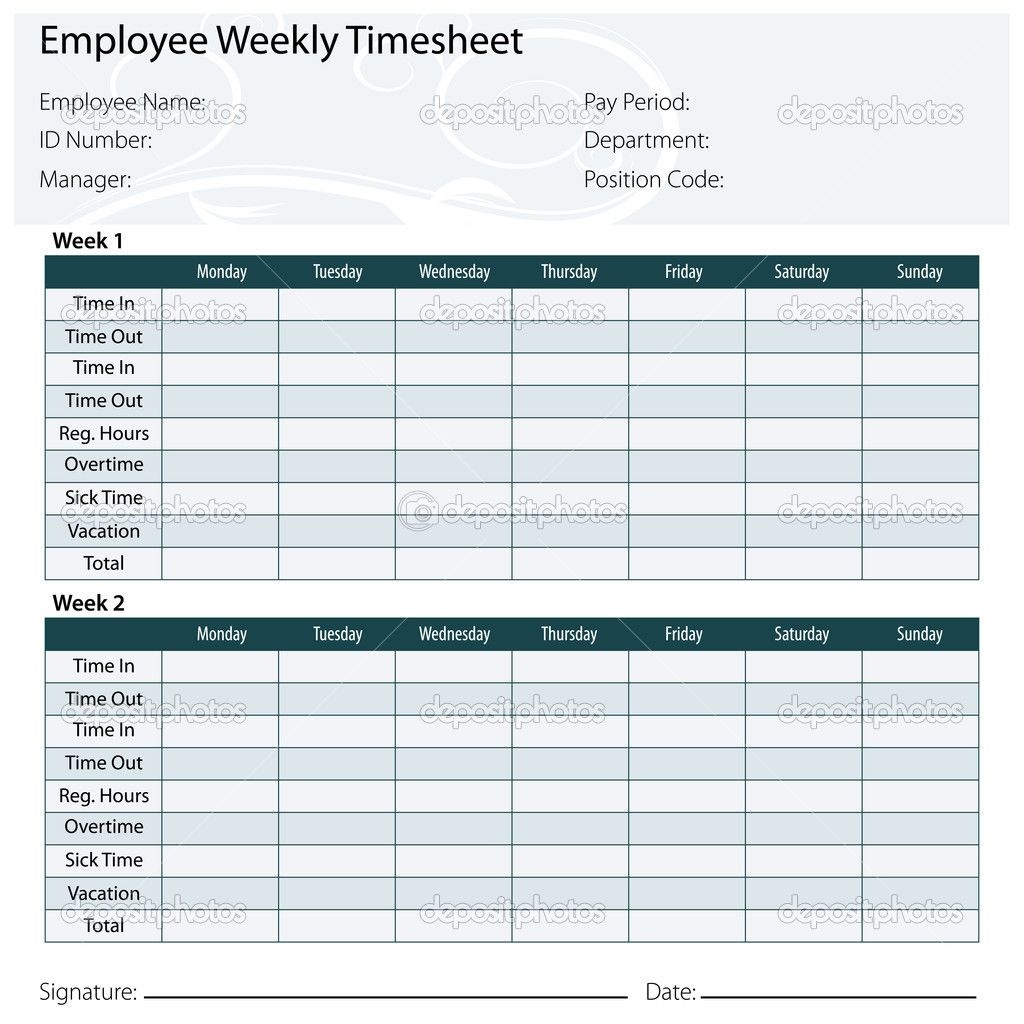 Free Printable Timesheet Templates | Timesheet Template Free Excel - Monthly Timesheet Template Free Printable