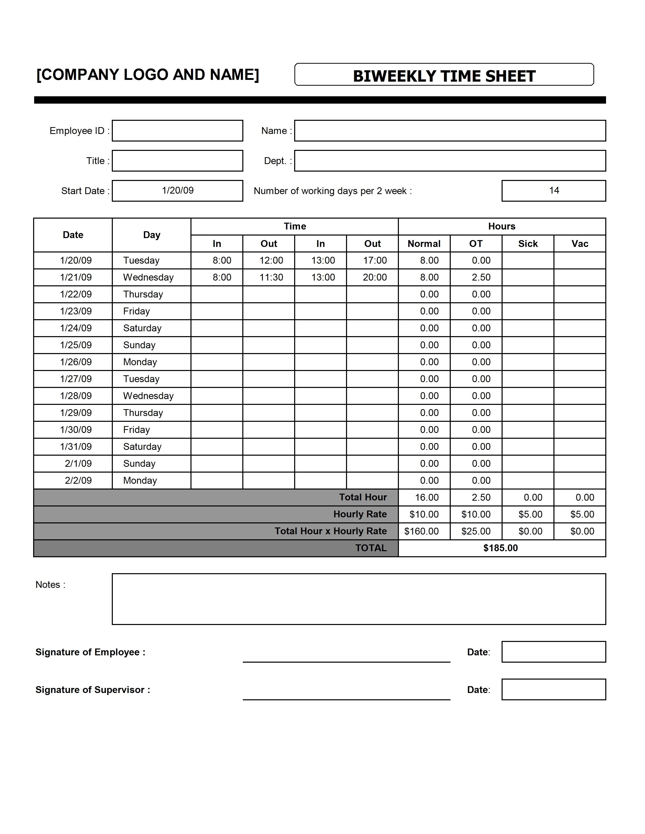 Free Printable Timesheets - Google Search | Excel Stuff | Timesheet - Timesheet Template Free Printable