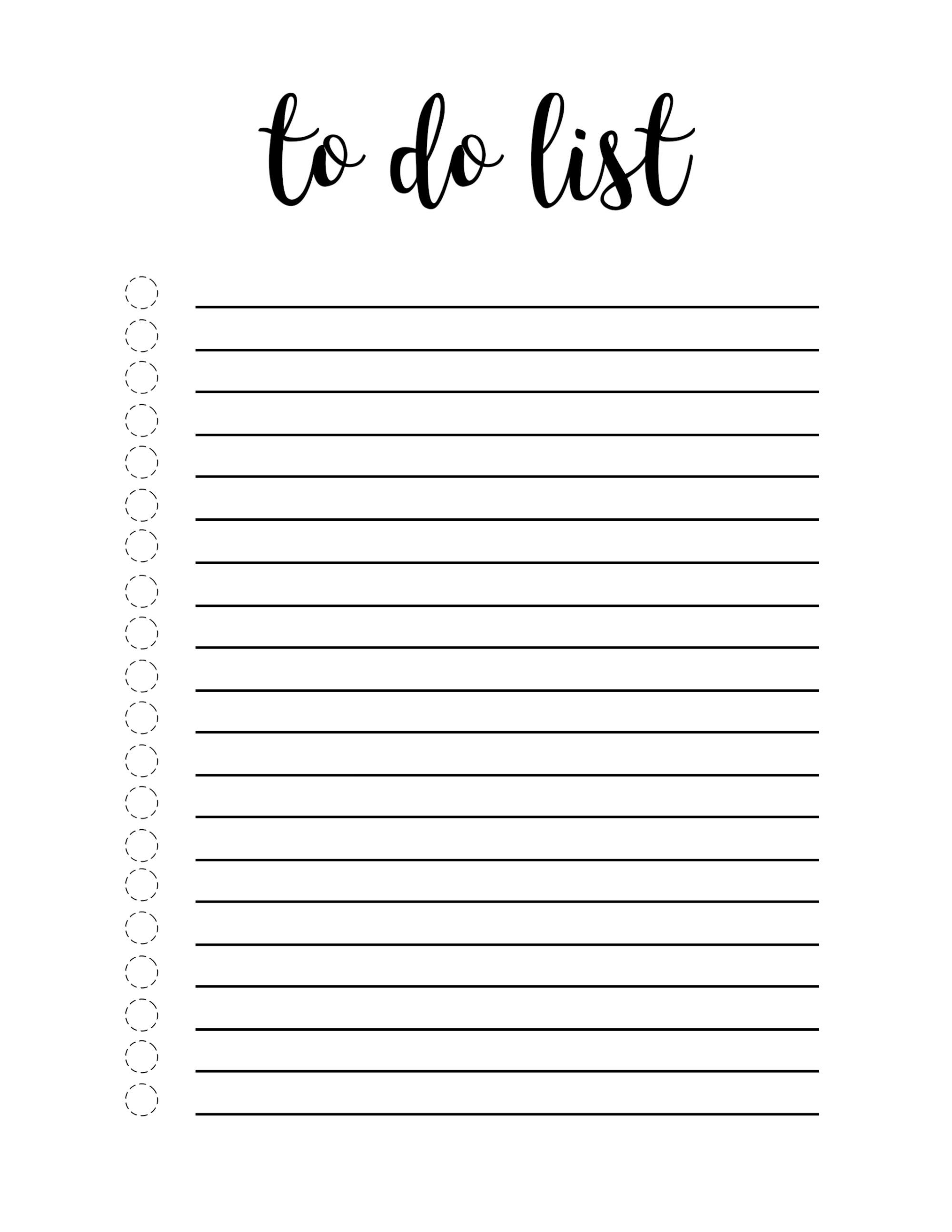 Free Printable To Do List Template | Making Notebooks | Todo List - Free Printable To Do List