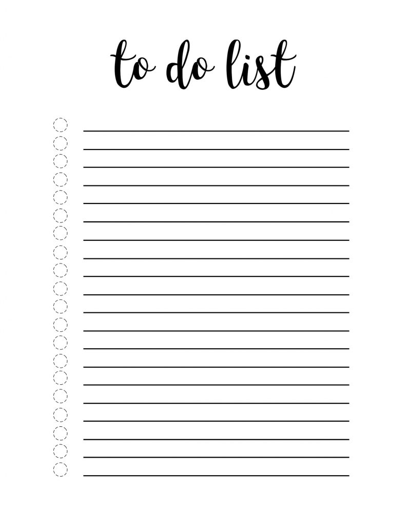 Free Printable To Do List Template - Paper Trail Design - Free Printable List | Free Printable A