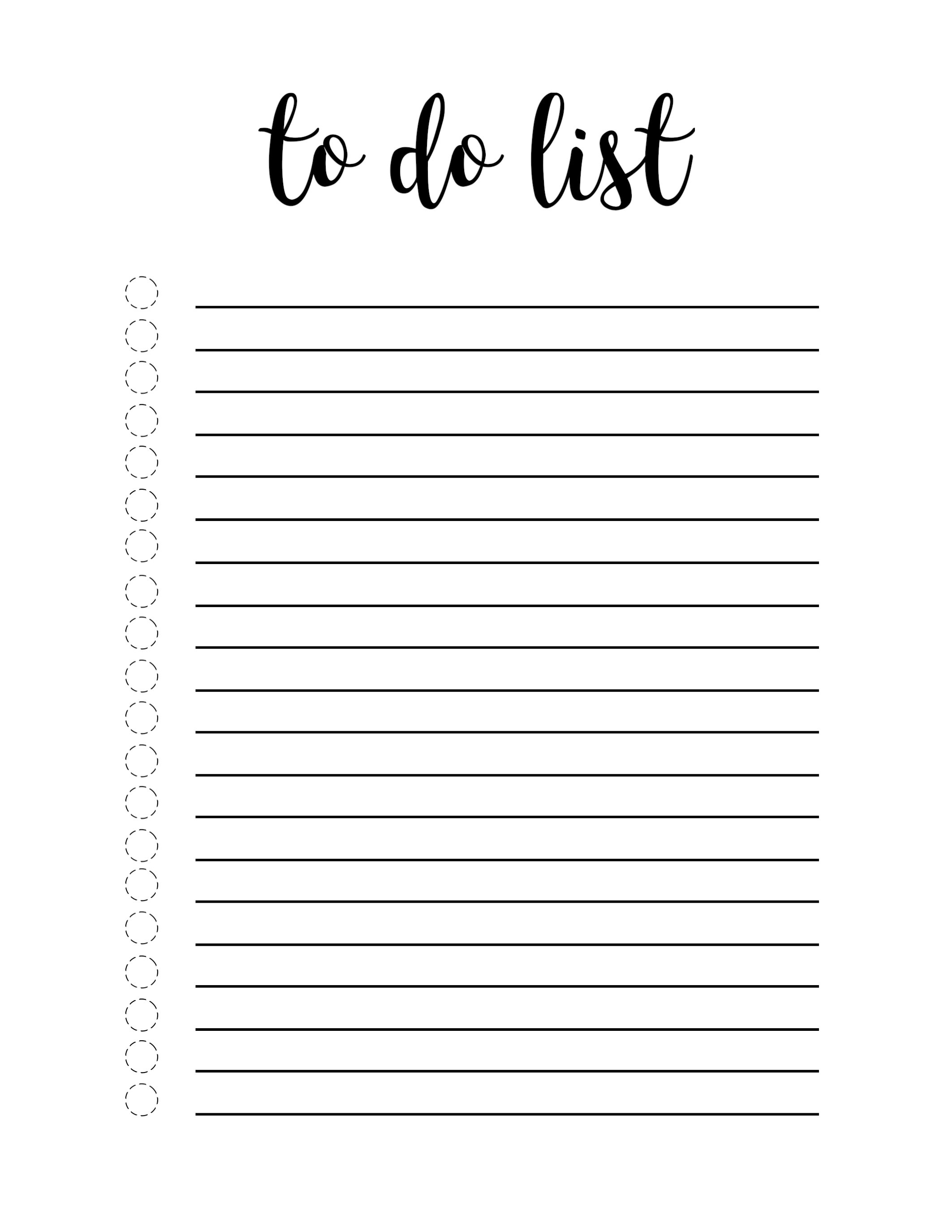 Free Printable To Do List Template - Paper Trail Design - Free Printable List