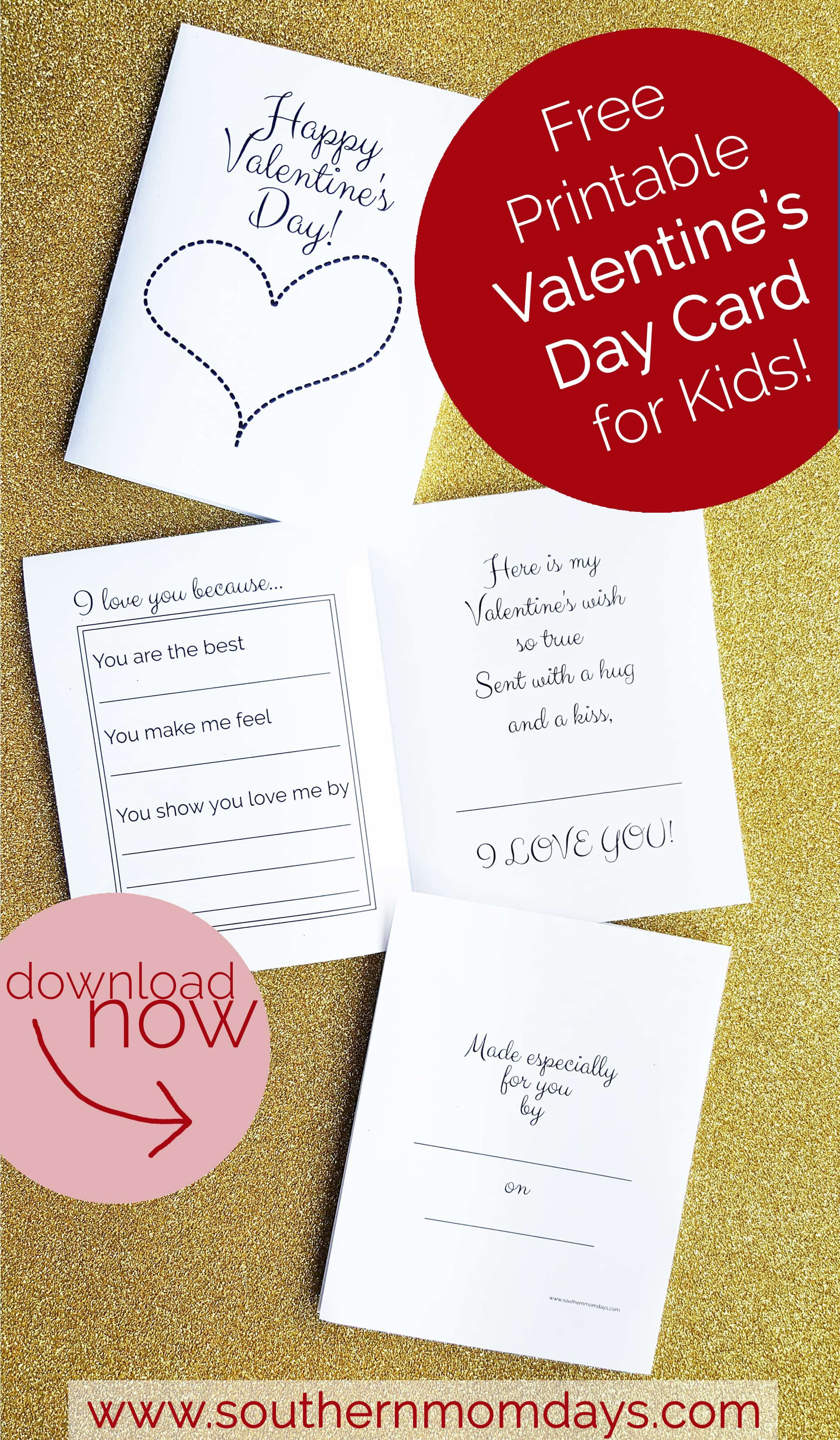Free Printable: Valentine&amp;#039;s Day Card For Kids | Valentine&amp;#039;s Day - Free Printable Valentines Day Cards For Parents