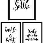 Free Printable Wall Art From @chicfetti   Perfect For Your Office Of   Free Printable Wall Art Quotes