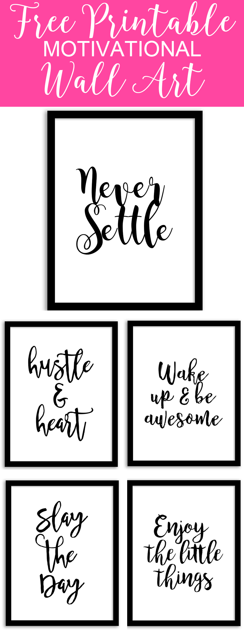 Free Printable Wall Art From @chicfetti - Perfect For Your Office Of - Free Printable Wall Art Quotes