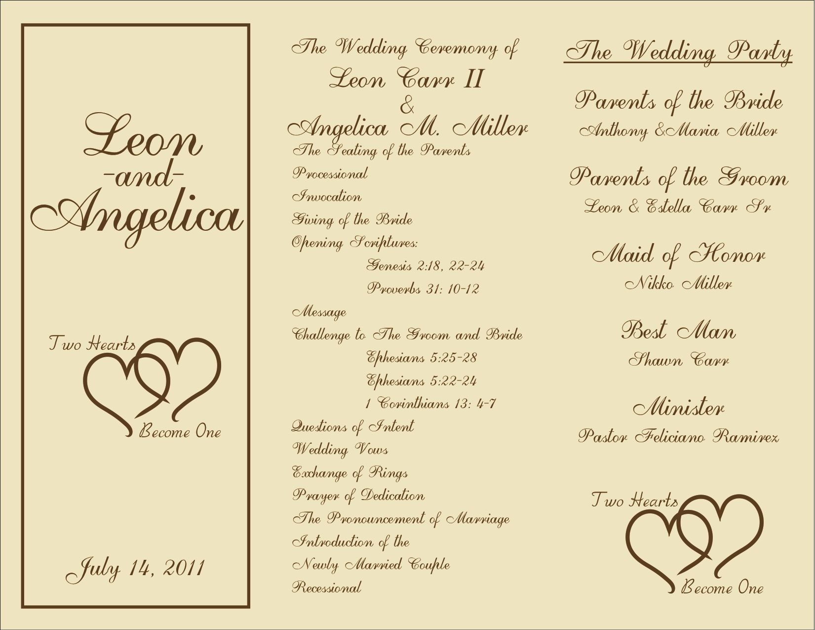 Free Printable Wedding Programs Templates | : Sample Wedding - Free Printable Wedding Programs
