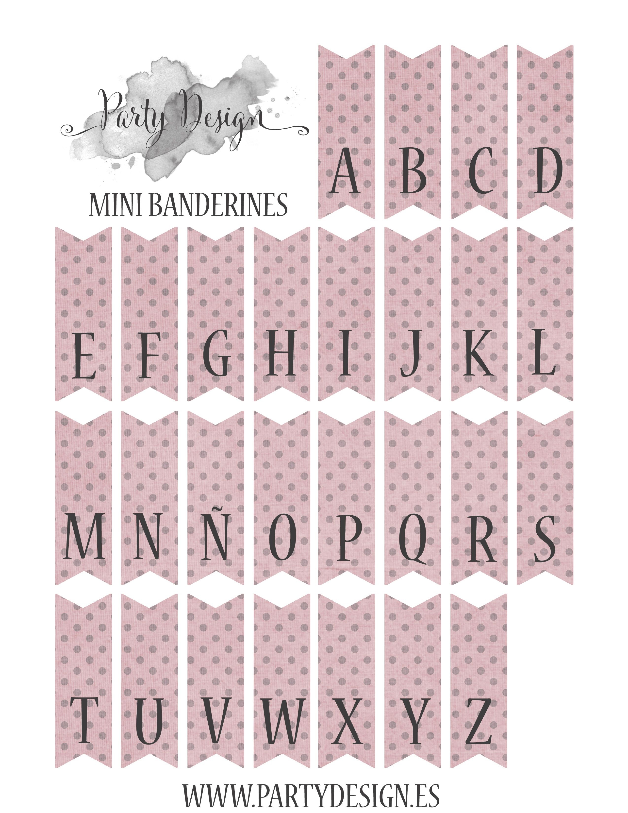 Free Printables Alphabet Page For Cake Bunting. It Comes In Yellow - Baby Shower Bunting Free Printable