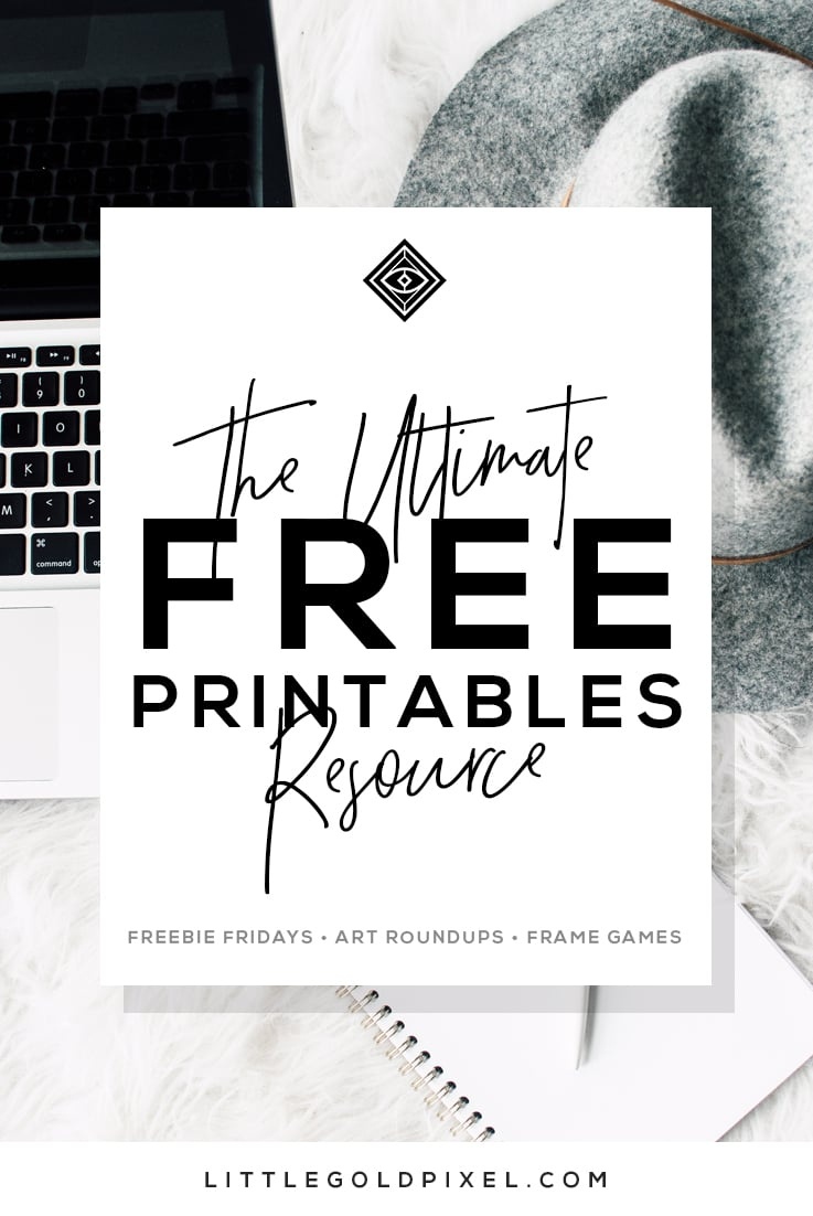 Free Printables • Free Wall Art Roundups • Little Gold Pixel - Free Printable Wall Art Black And White