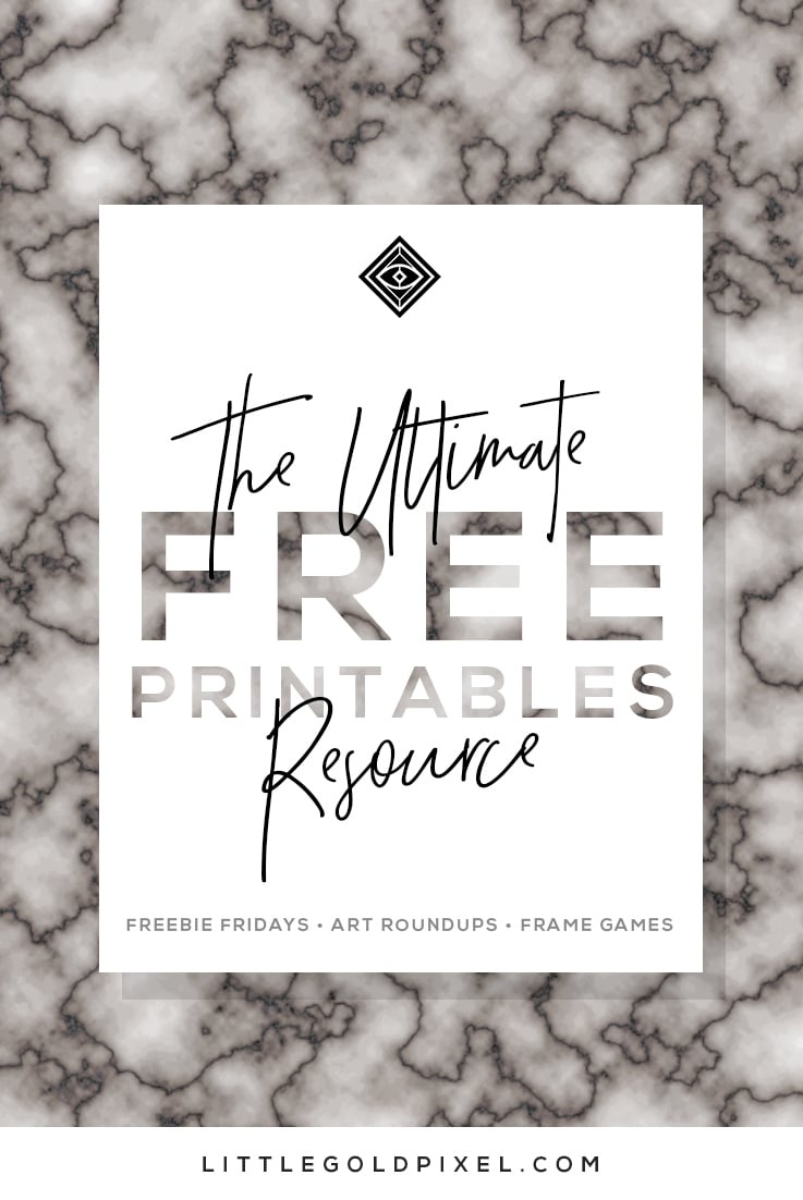 Free Printables • Free Wall Art Roundups • Little Gold Pixel - Free Printable Wall Art Prints