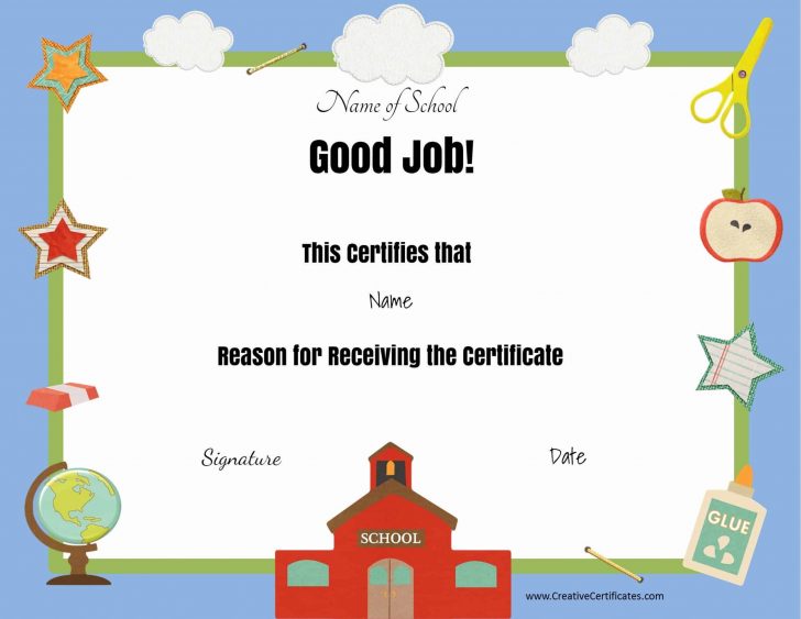 Good Behaviour Certificates Free Printable