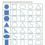 Free Shape Worksheets Kindergarten   Free Printable Same And Different Worksheets