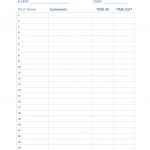 Free Sign In / Sign Up Sheet Templates   Pdf | Word | Eforms – Free   Free Printable Salon Sign In Sheets