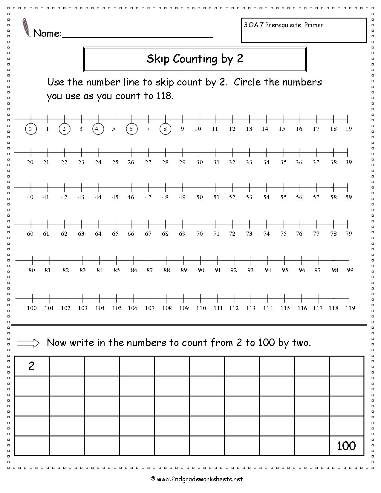 Free Skip Counting Worksheets - Free Printable Skip Counting Worksheets