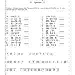 Free Spring Themed Order Of Operations Review Sheet. Quick, Fun, And   Free Printable Math Worksheets 6Th Grade Order Operations