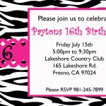 Free Sweet 16 Birthday Invitation Templates | Birthday Ideas   Free Printable Sweet 16 Birthday Party Invitations