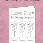 Free Thank You For Helping Me Grow   Coloring Card Printable   Free Printable Teacher Appreciation Greeting Cards