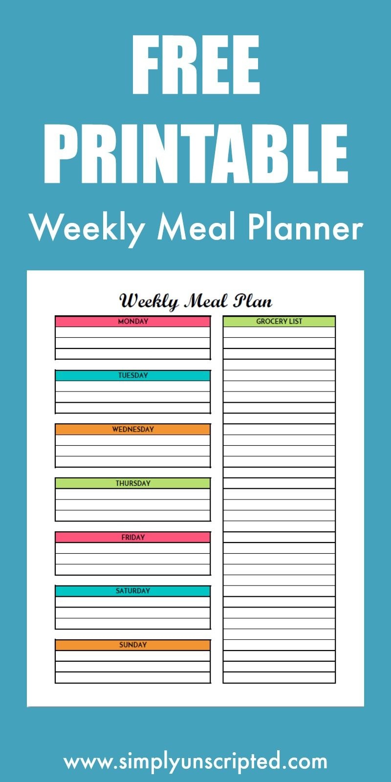 Create A Menu Free Printable | Free Printable A to Z