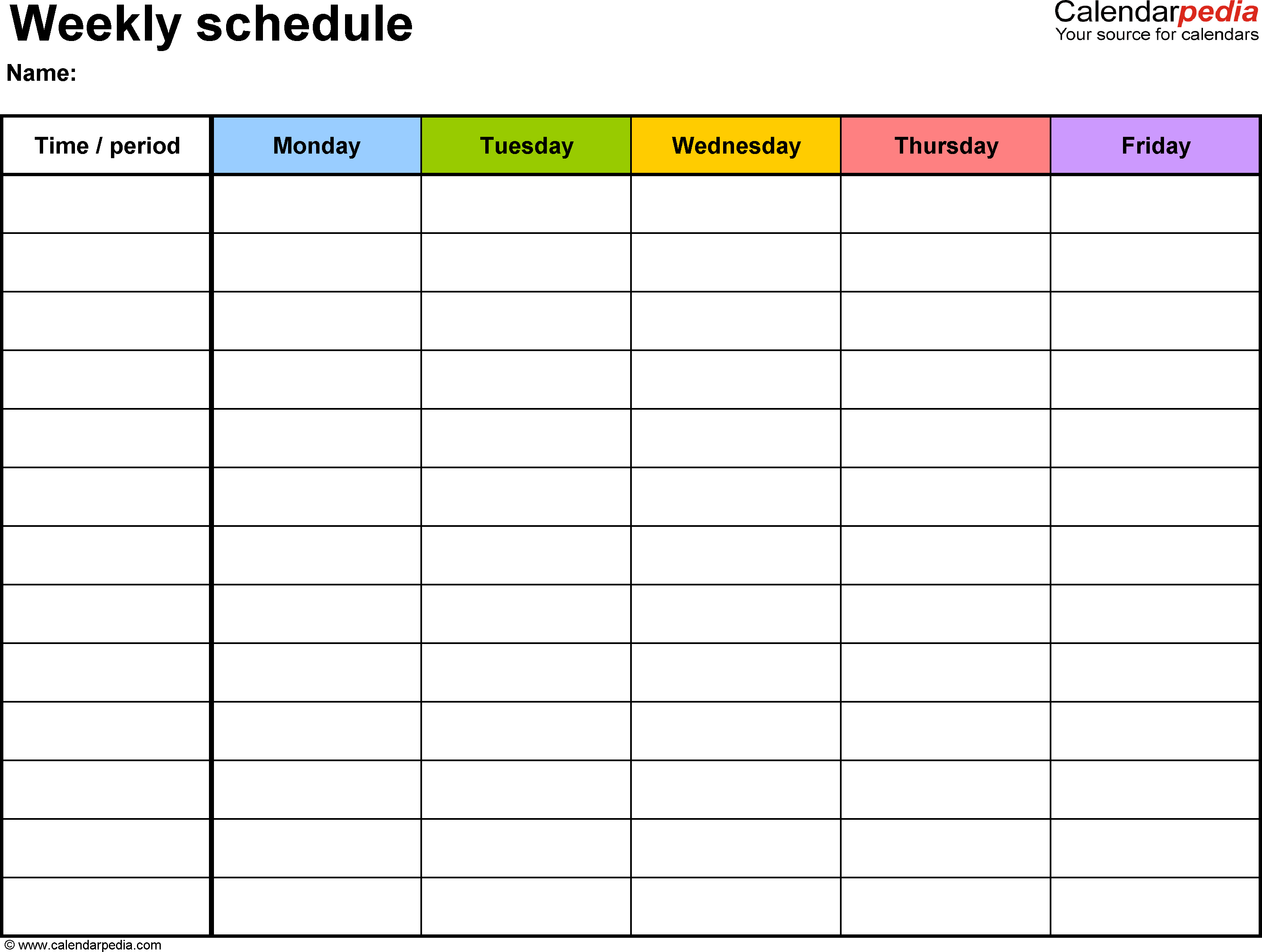 daily appointment schedule template free
