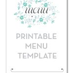 Freebie Friday: Printable Menu | Party Time! | Printable Menu, Menu   Free Printable Wedding Menu Card Templates