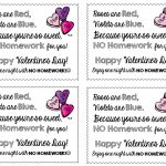 Freebie Valentine's Day No Homework Passes | Free Products On Tpt   Get Out Of Homework Free Pass Printable
