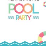 Fun Afternoon   Free Printable Summer Party Invitation Template   Free Printable Pool Party Birthday Invitations