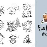 Fun Travel Stickers And Patches For Big Adventures In Ink Style   Free Printable Travel Stickers