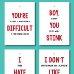 Funny Valentines Free Printable Labels / Cards | Parties Full Of Wonder   Free Funny Printable Cards