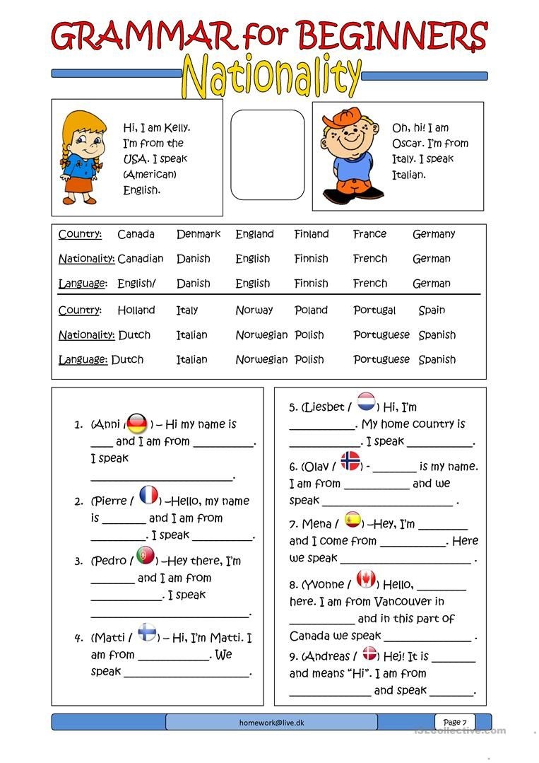 Personal Information Dialog English For Life Beginner Revision Free Printable English