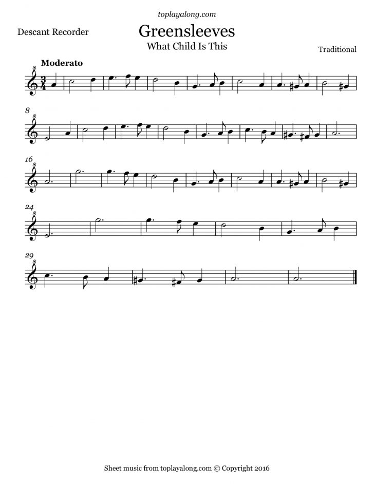 Free Printable Recorder Sheet Music For Beginners