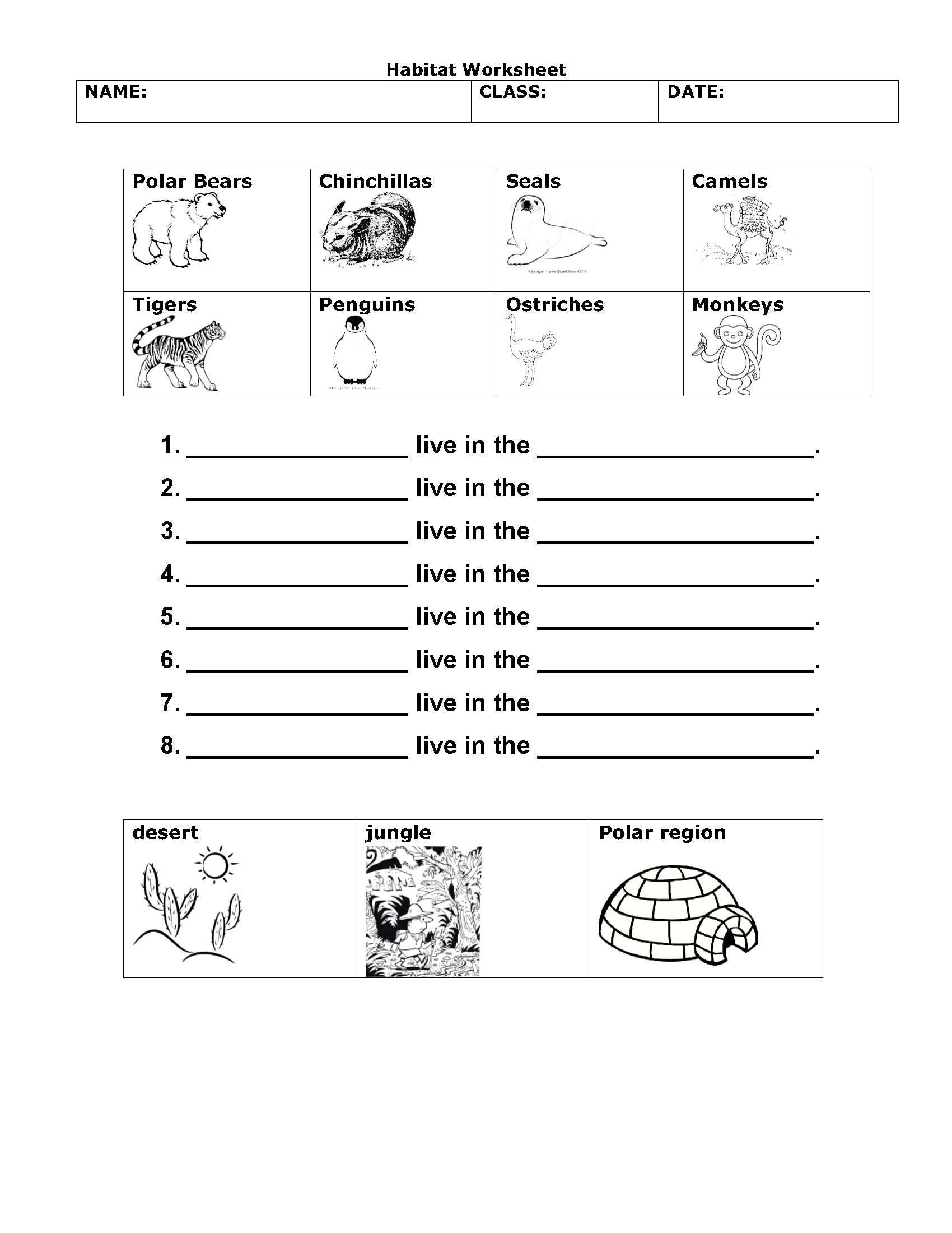Habitats Worksheet | Classroom Science | Science Classroom, Tracing - Free Printable Science Worksheets For Grade 2