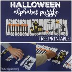 Halloween Alphabet Puzzle   Free Printable Alphabet Puzzles