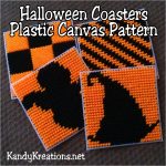Halloween Coasters Plastic Canvas Pattern | Diy Party Mom   Free Printable Plastic Canvas Patterns