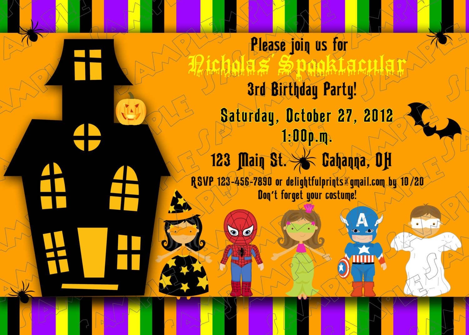 Halloween Kids Birthday Party Invitations | Printable Halloween - Free Online Halloween Invitations Printable