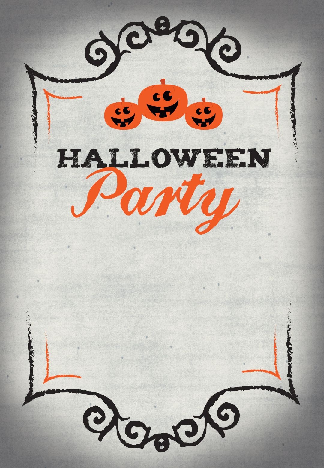 Halloween Party - Free Printable Halloween Invitation Template - Halloween Party Invitation Templates Free Printable