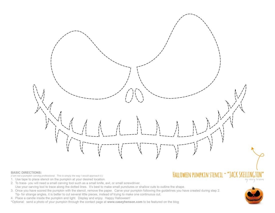 The Nightmare Before Christmas Pumpkin Stencils Free Theveliger