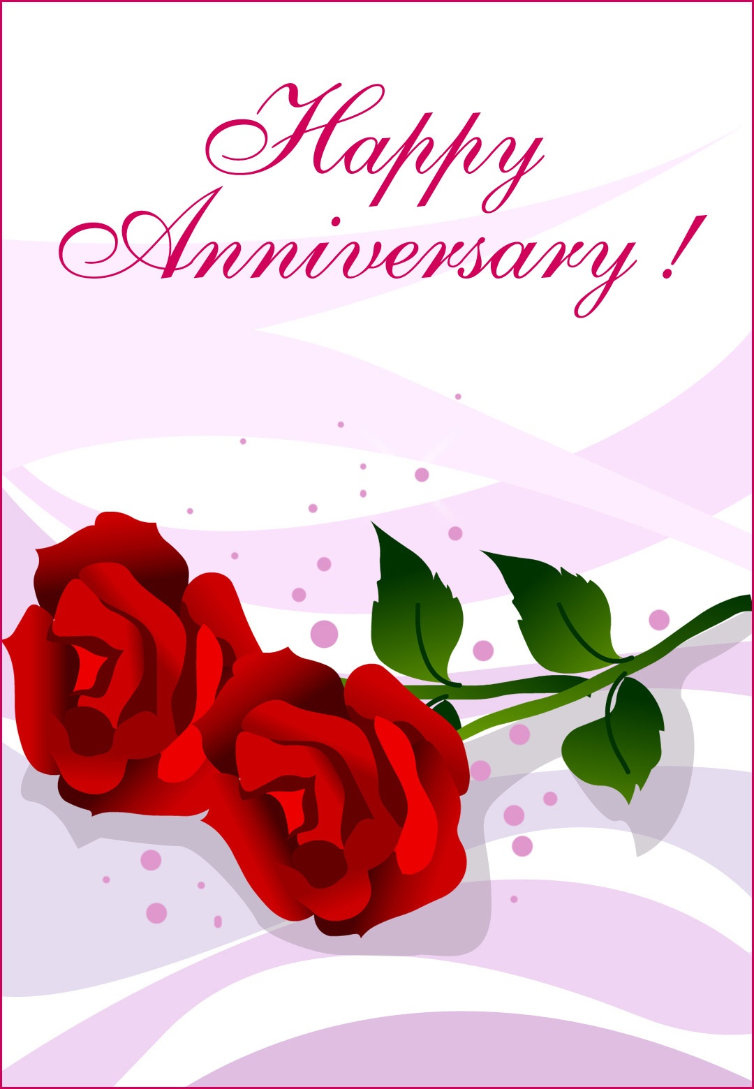 Happy Anniversary Roses - Happy Anniversary Card (Free) | Greetings - Printable Cards Free Anniversary