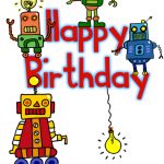 Happy Birthday Robots   Birthday Card (Free) | Greetings Island   Free Printable Birthday Cards For Boys