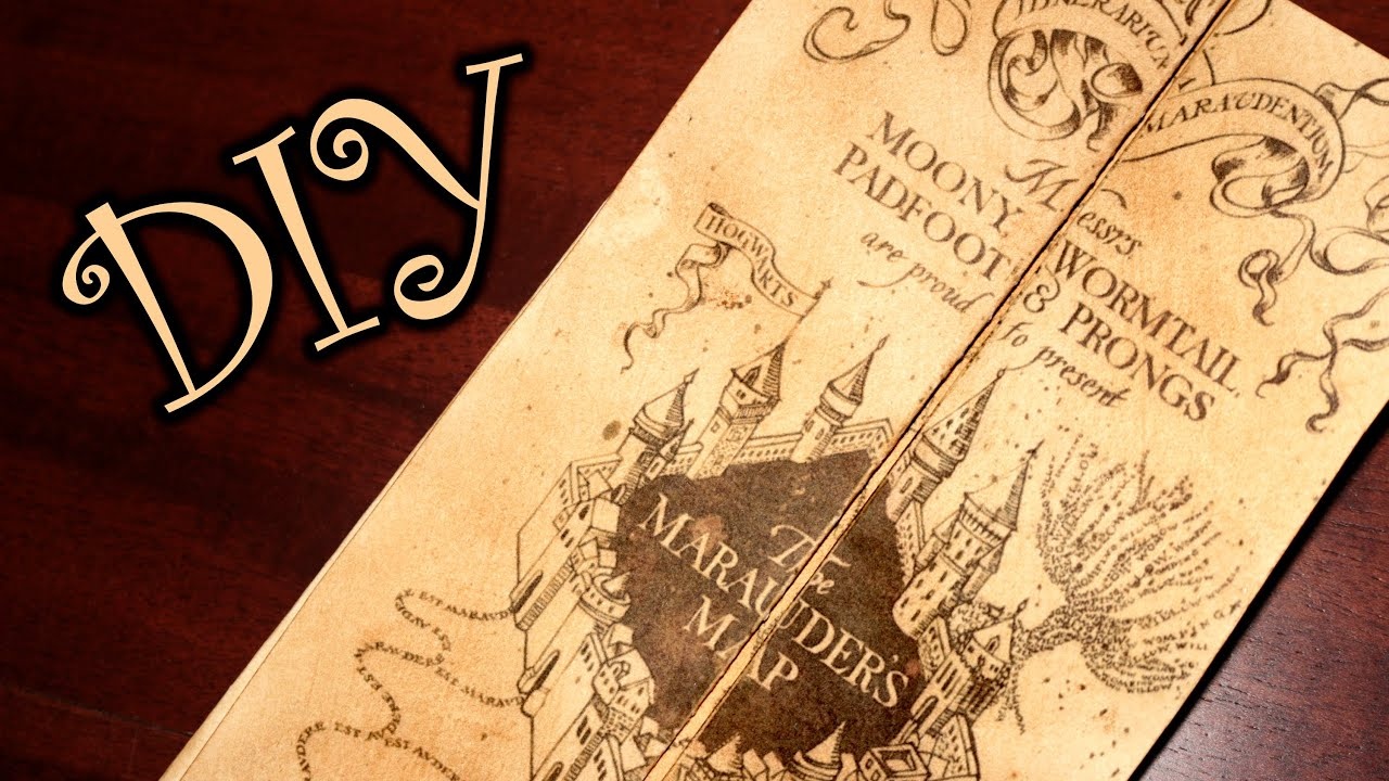 Harry Potter Marauder&amp;#039;s Map - Diy - Youtube - Free Printable Marauders Map