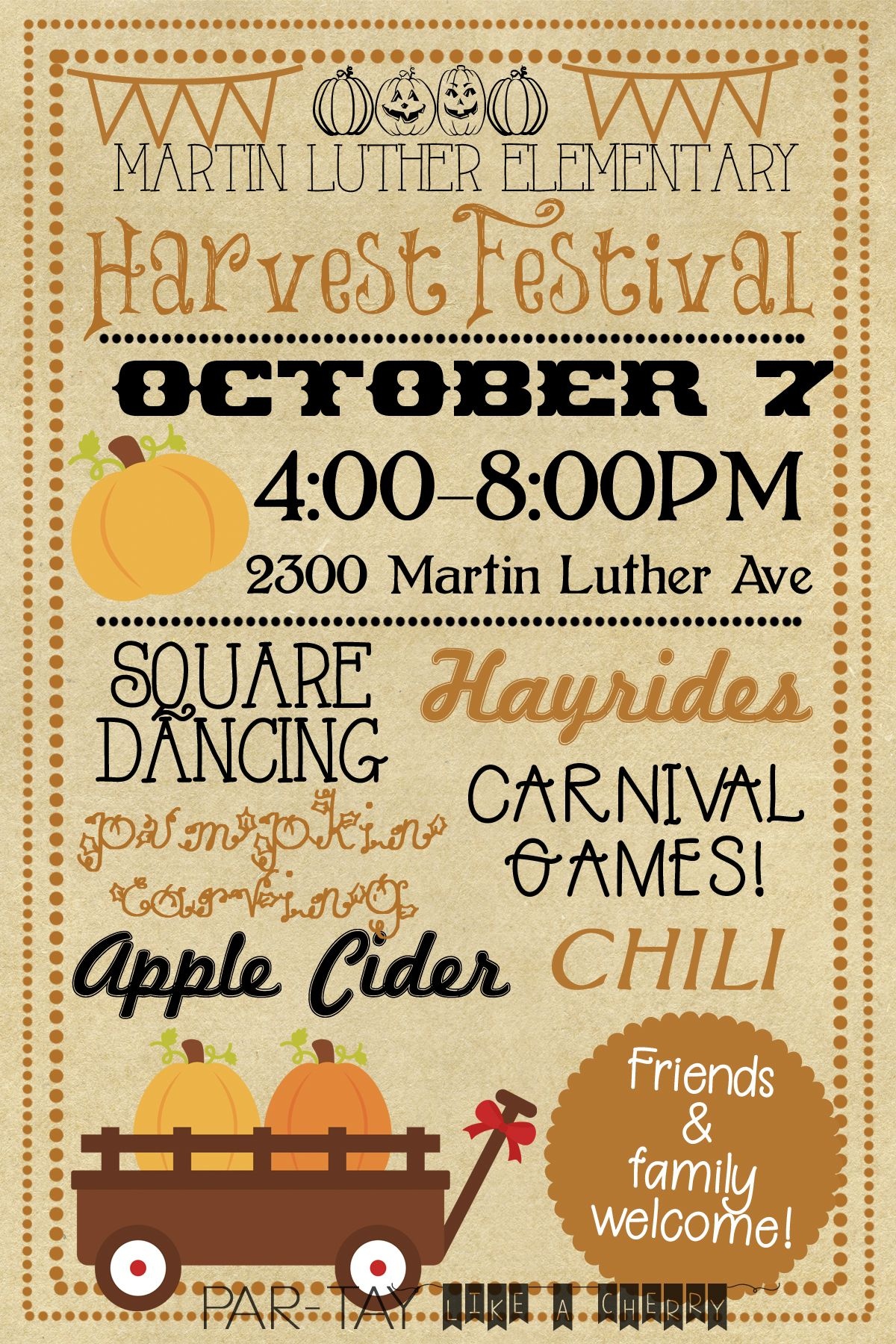 Harvest Festival Invitation | Fall Birthday Party | Fall Party - Free Printable Fall Festival Flyer Templates