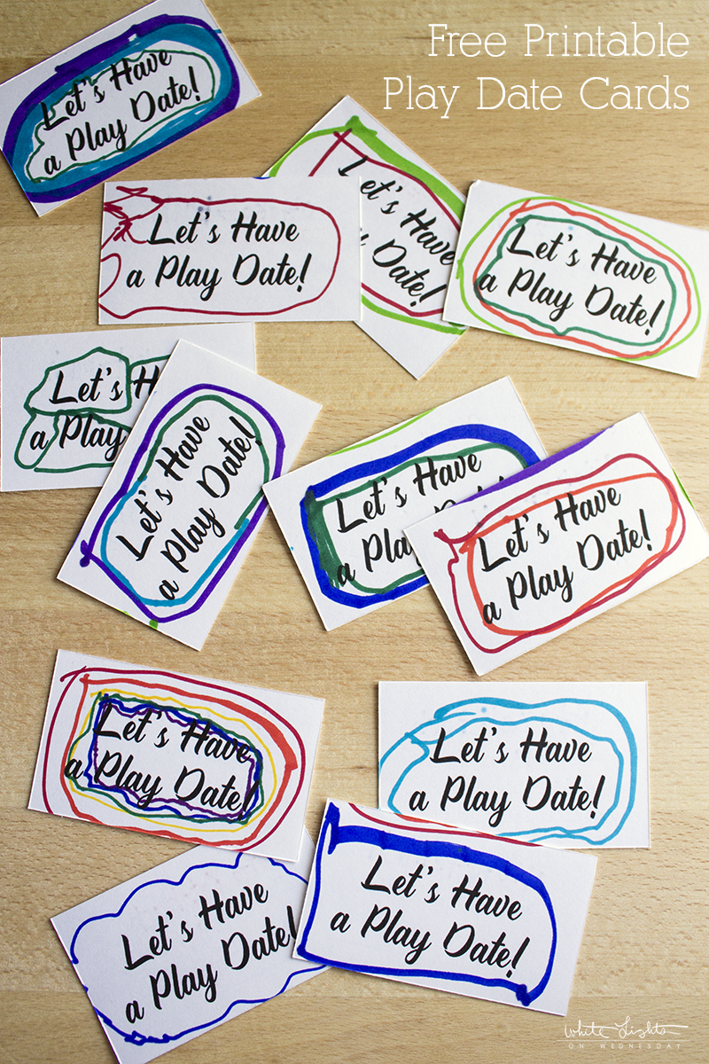 Have A Kid That Always Misses His Friends When They&amp;#039;re Not At School - Free Printable Play Date Cards