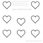 Heart Counting Printable Preschool Worksheet : Woman Of Many Roles   Free Printable Preschool Valentine Worksheets