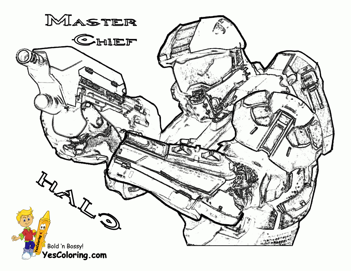 Heroic Halo 4 Coloring Pages | Halo 4 | Free | Master Chief - Free Printable Halo Coloring Pages