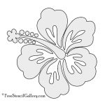 Hibiscus Flower Stencil | Free Stencil Gallery | Stencils | Free   Free Printable Stencils
