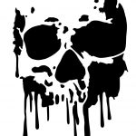 High Detail Dripping Skull Airbrush Stencil   Free Uk Postage For   Free Printable Airbrush Stencils