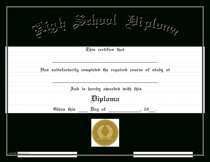 Free Printable High School Diploma Templates