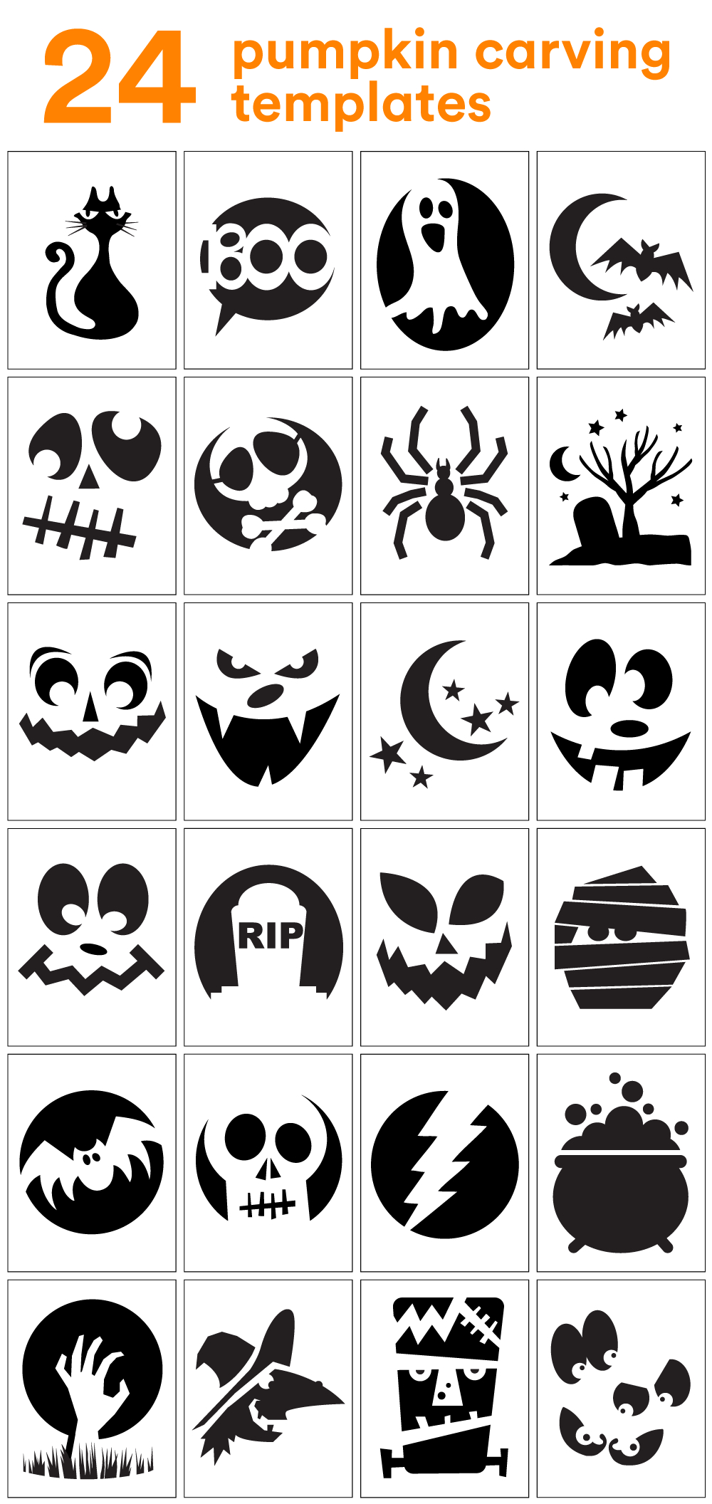How To Carve The Coolest Pumpkin On The Block (Carving Stencils - Pumpkin Cutouts Printable Free