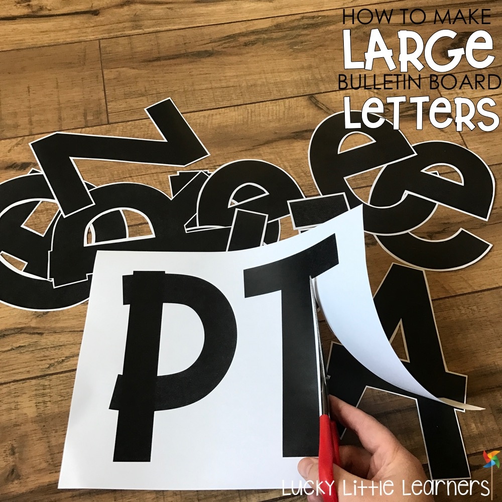 How To Make Large Bulletin Board Letters - Lucky Little Learners - Free Printable Bulletin Board Letters