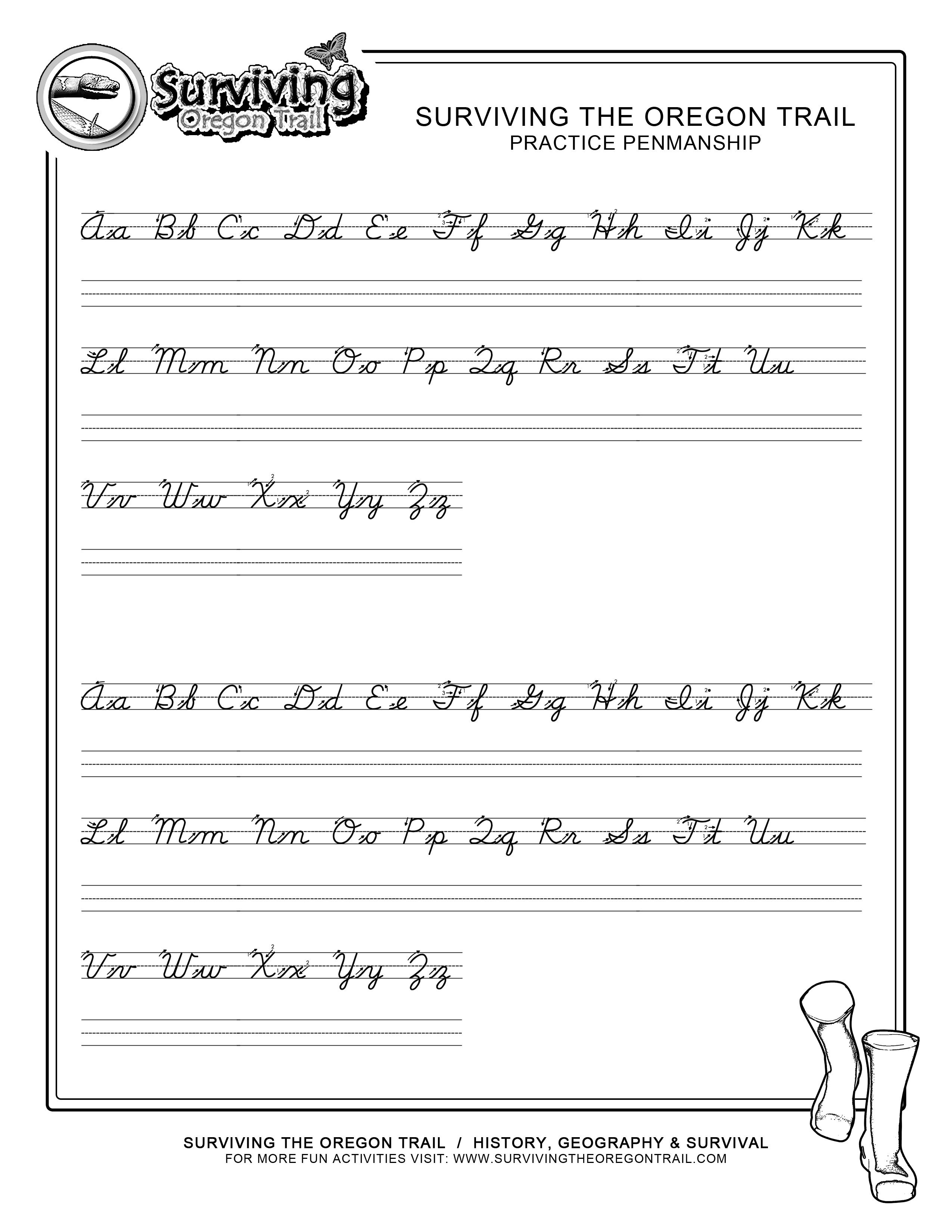 free printable cursive writing paragraphs free printable a to z